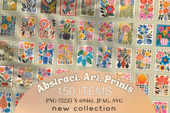 Abstract. Art. Prints: Modern Retro Floral Vectors
