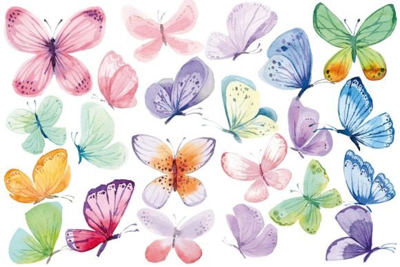 Colorful Butterflies Watercolor Clipart: Elevating Your Creative Projects