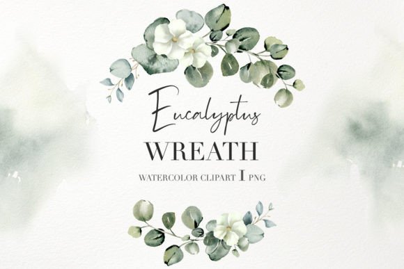 Elevate Your Projects with Watercolor Eucalyptus Wreath PNG