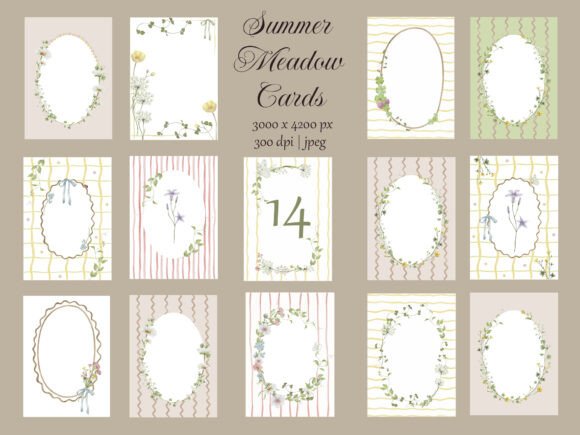 Summer Meadow Cards: Watercolor Floral Designs