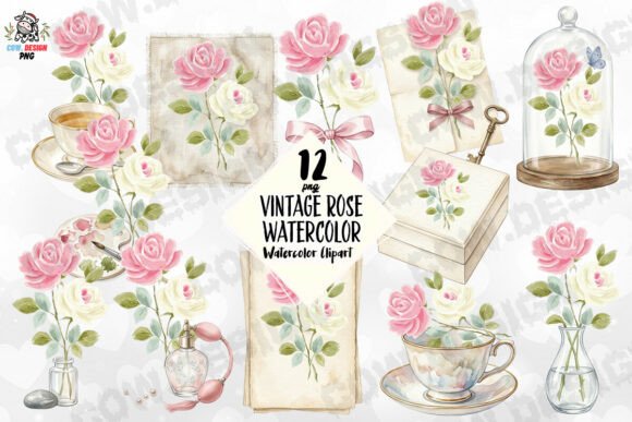 Unlocking the Charm of Vintage Rose Watercolor PNGs