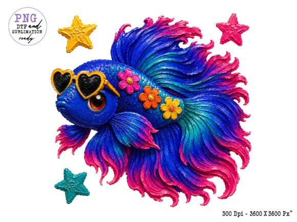 Vibrant Betta Fish PNG Clipart for Creative Projects