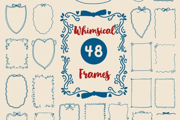 Whimsical Frames Coquette Line Art: Elevate Your Event Designs